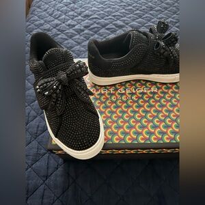 Kurt Geiger Black Bedazzled Sneakers